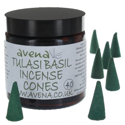 Tulasi Basil Avena Large Incense Cones 40